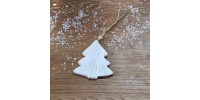 Sapin Joyeuses Fêtes en bois blanc Noël